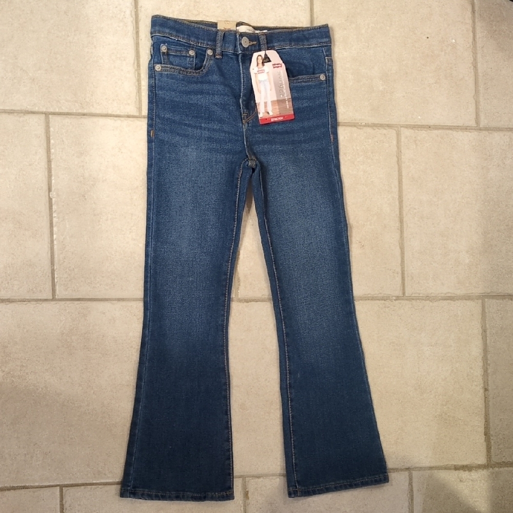 Girls Size 8 Levi 726 Stretch Flare NWT